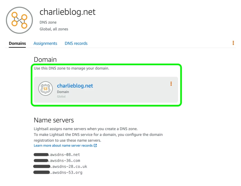 dns zone after mapping name servers